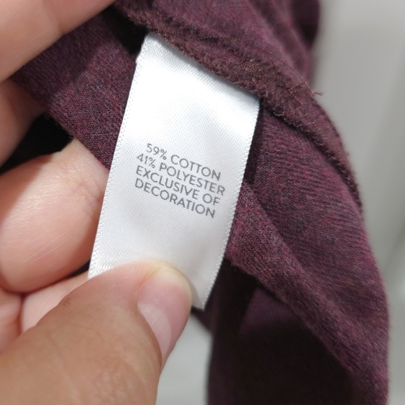 J JILL Boho Chic Plum Long Sleeve Blouse Floral Embroidered Cotton Blend Tunic - Picture 8 of 16